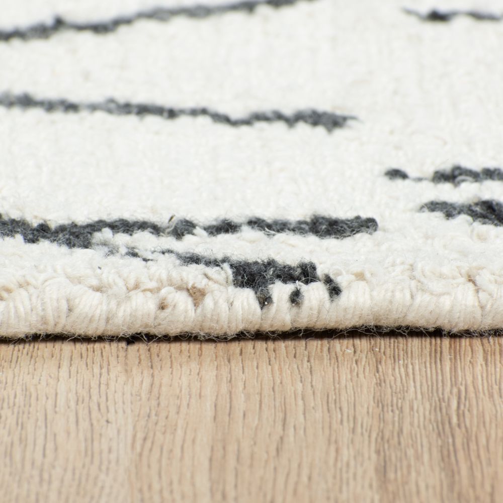 Tapete decorativo colección Myra D2020 rectangular de polietileno en beige gris