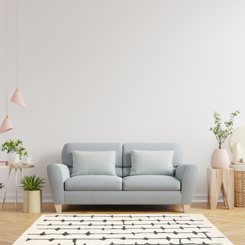 Tapete colección Myra D2024 rectangular de polietileno pelo corto en tono beige gris