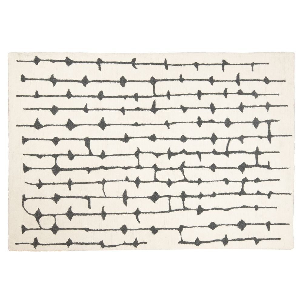 Tapete colección Myra D2024 rectangular de polietileno pelo corto en tono beige gris