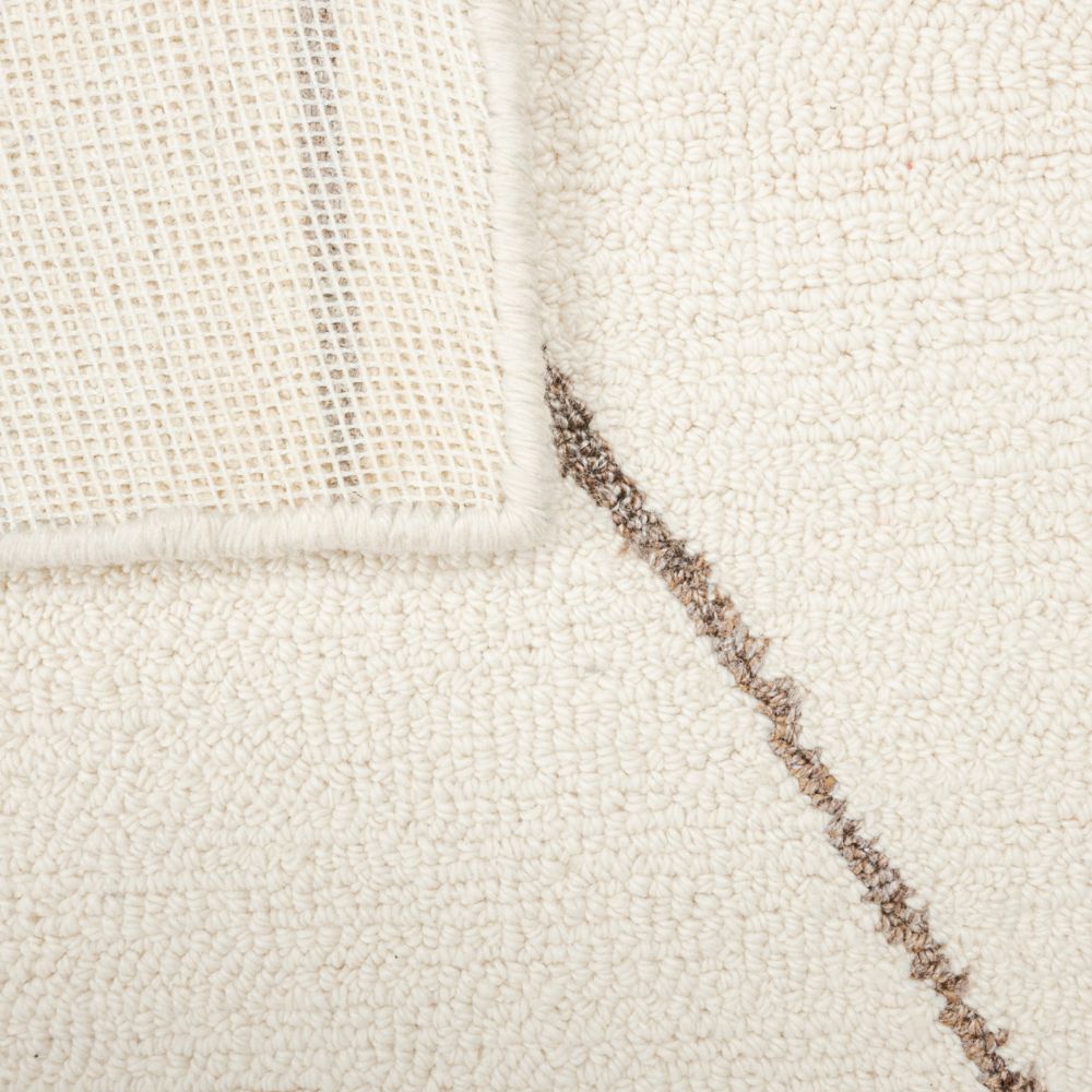 Tapete decorativo colección Myra D2025 rectangular en polietileno color beige tabaco