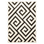 Tapete decorativo Optika T9042 rectangular de poliéster en crema y negro