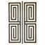 Tapete decorativo colección Optika T9043 rectangular de poliéster en crema negro