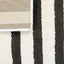 Tapete decorativo colección Optika T9048 rectangular en poliéster color crema negro