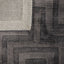 Tapete decorativo colección Raipur rectangular en viscosa y algodón gris obscuro de pelo corto