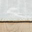 Tapete decorativo Raipur D3021 rectangular de viscosa y algodón en color plata