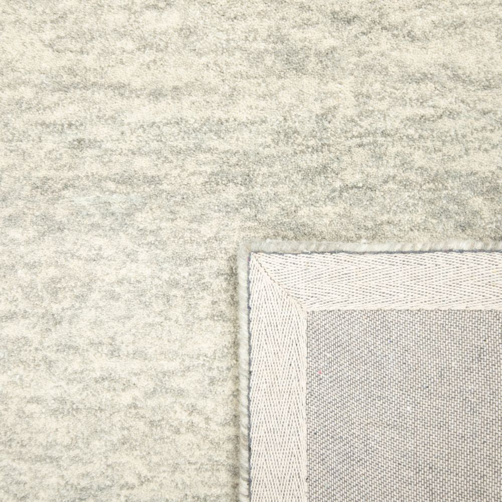 Tapete decorativo colección Ravi D2015 rectangular de lana y algodón en plata