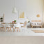 Tapete decorativo colección Saira D1004 rectangular de poliéster, algodón y lana en marfil y plata