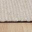 Tapete colección Saira D1005 rectangular de poliéster, algodón y lana en tono marfil plata