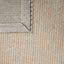 Tapete colección Saira D1005 rectangular de poliéster, algodón y lana en tono marfil plata
