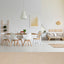 Tapete decorativo colección Saira D1006 rectangular en poliéster y lana color marfil beige