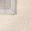 Tapete decorativo colección Saira D1006 rectangular en poliéster y lana color marfil beige
