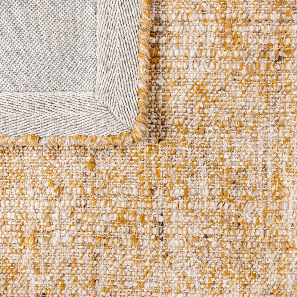Tapete decorativo Salem N4009 rectangular de lana y poliéster en color oro