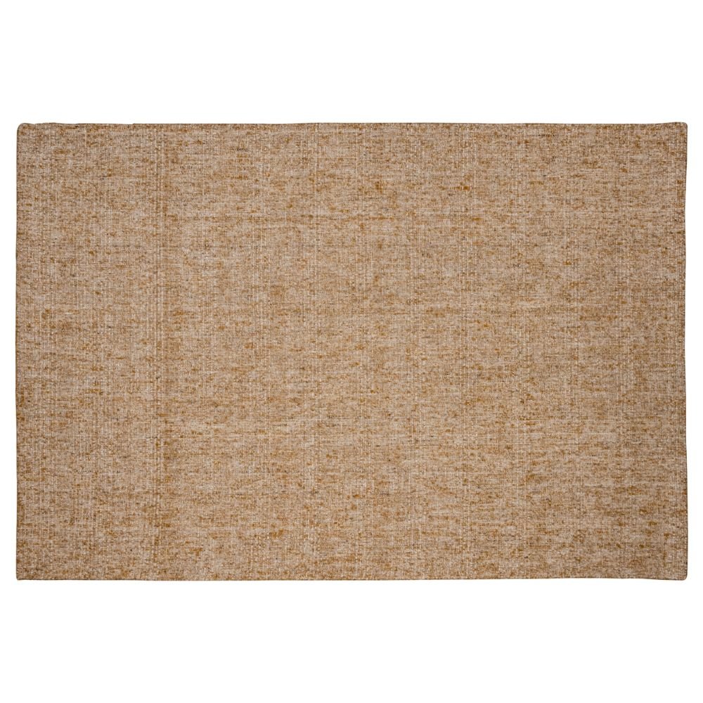 Tapete decorativo Salem N4009 rectangular de lana y poliéster en color oro