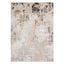 Tapete decorativo colección Salim T4044 rectangular y circular de poliéster en tonos gris y oro