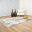Tapete decorativo colección Salim T4051 de poliéster pelo corto en tonos gris y oro, rectangular o circular