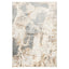 Tapete decorativo colección Salim T4051 de poliéster pelo corto en tonos gris y oro, rectangular o circular