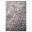 Tapete decorativo colección Samira U5003 rectangular en poliéster y polipropileno color gris plata