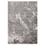 Tapete decorativo Samira U5005 rectangular de poliéster y polipropileno en gris y plata
