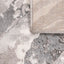 Tapete decorativo colección Samira U5006 rectangular de poliéster y polipropileno en gris plata