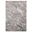 Tapete decorativo colección Samira U5006 rectangular de poliéster y polipropileno en gris plata