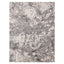 Tapete decorativo colección Samira rectangular en poliéster y polipropileno gris plata de pelo corto