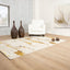Tapete decorativo colección Sibel U7001 rectangular y circular de poliéster en tonos oro y crema