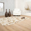 Tapete colección Sibel U7002 rectangular y circular de poliéster pelo corto en tono oro crema
