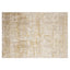 Tapete decorativo colección Sibel U7008 de poliéster pelo corto en tonos oro y crema, rectangular o circular