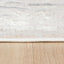 Tapete colección Terra T9028 rectangular de poliéster y polipropileno en tono crema oro