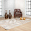 Tapete decorativo colección Terra T9029 rectangular en poliéster y polipropileno color crema oro