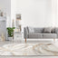 Tapete decorativo colección Terra T9029 rectangular en poliéster y polipropileno color crema oro