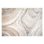 Tapete decorativo Terra T9030 rectangular de poliéster y polipropileno en crema y oro