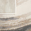 Tapete decorativo colección Terra T9032 rectangular de poliéster y polipropileno en crema oro