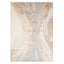 Tapete decorativo colección Terra rectangular en poliéster y polipropileno crema oro de pelo corto