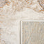 Tapete decorativo colección Terra T9035 rectangular de poliéster y polipropileno pelo corto en crema y oro