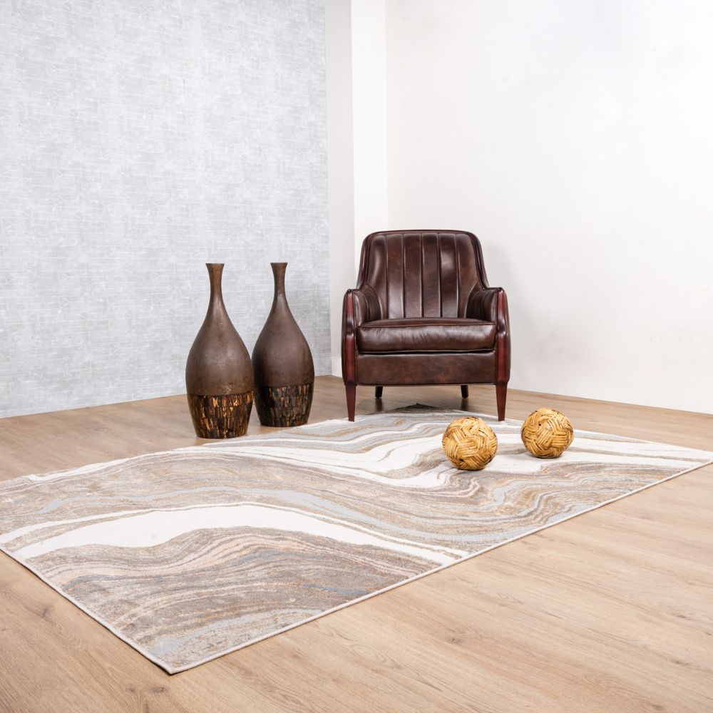 TAPETE LAVIN TERRA T9036 | Tapete Decorativo para Recepción Hotel Hogar Departamento Sala | CREMA ORO | Varias Medidas | Rectangular | Interior - T9036-60 x 90 - LAVIN - NOGAL BEAT - Tapetes
