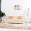 Tapete decorativo colección Terra T9037 rectangular de poliéster y polipropileno en crema y oro