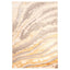 Tapete colección Terra T9038 rectangular de poliéster y polipropileno en tono crema oro