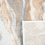 Tapete decorativo colección Terra T9040 rectangular en poliéster y polipropileno color crema oro