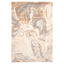 Tapete decorativo colección Terra T9040 rectangular en poliéster y polipropileno color crema oro