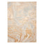 Tapete decorativo Terra T9041 rectangular de poliéster y polipropileno en crema y oro