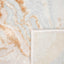 Tapete decorativo Terra T9041 rectangular de poliéster y polipropileno en crema y oro