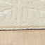 Tapete decorativo colección Vani rectangular en lana y algodón beige crema de pelo corto