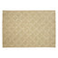 Tapete decorativo colección Vani rectangular en lana y algodón beige crema de pelo corto