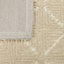 Tapete decorativo colección Vani rectangular en lana y algodón beige crema de pelo corto
