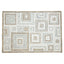 Tapete decorativo colección Vani D2002 rectangular de lana y algodón pelo corto en tonos beige y gris
