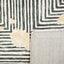 Tapete decorativo colección Vani D2006 rectangular en lana y algodón color gris beige