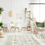 Tapete decorativo Vani D2007 rectangular de lana y algodón en gris y beige