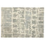 Tapete decorativo Vani D2007 rectangular de lana y algodón en gris y beige