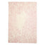 Tapete decorativo colección Vani D2008 rectangular de lana y algodón en rosa crema